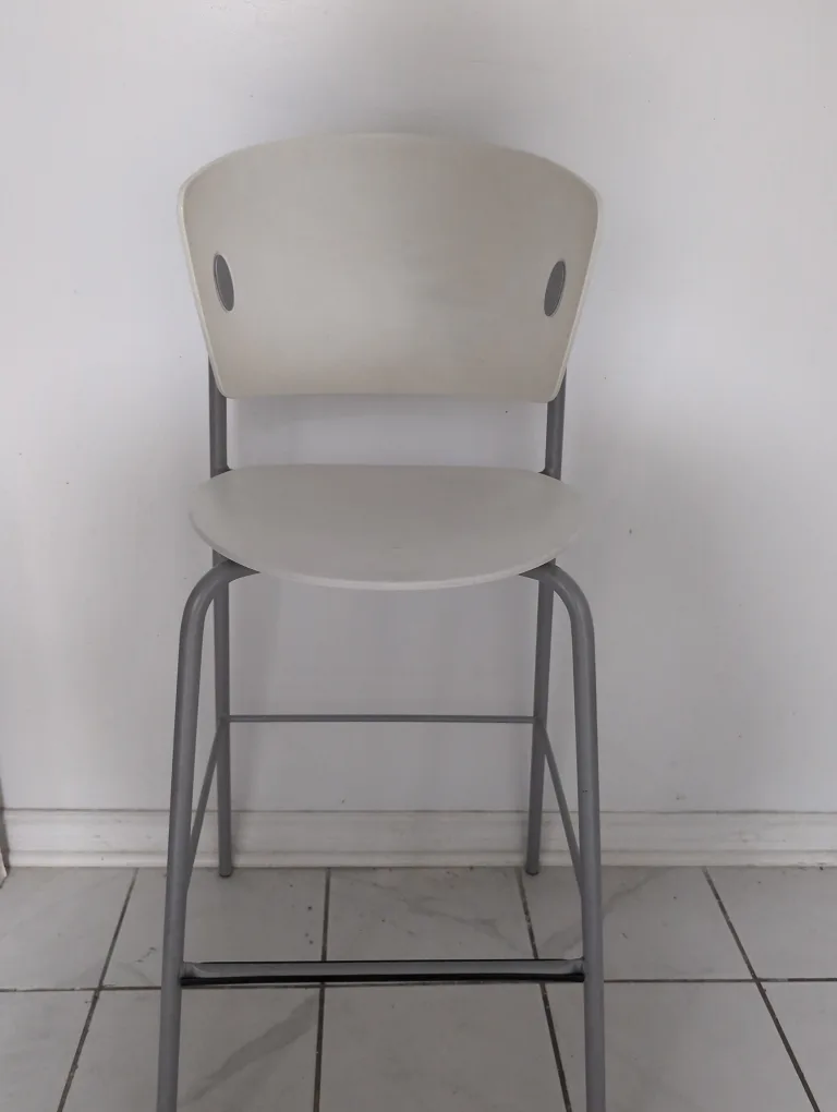 White & Grey Bar Stool thumbnail
