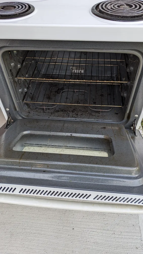 White GE Electric Range Stove image indicator(2)