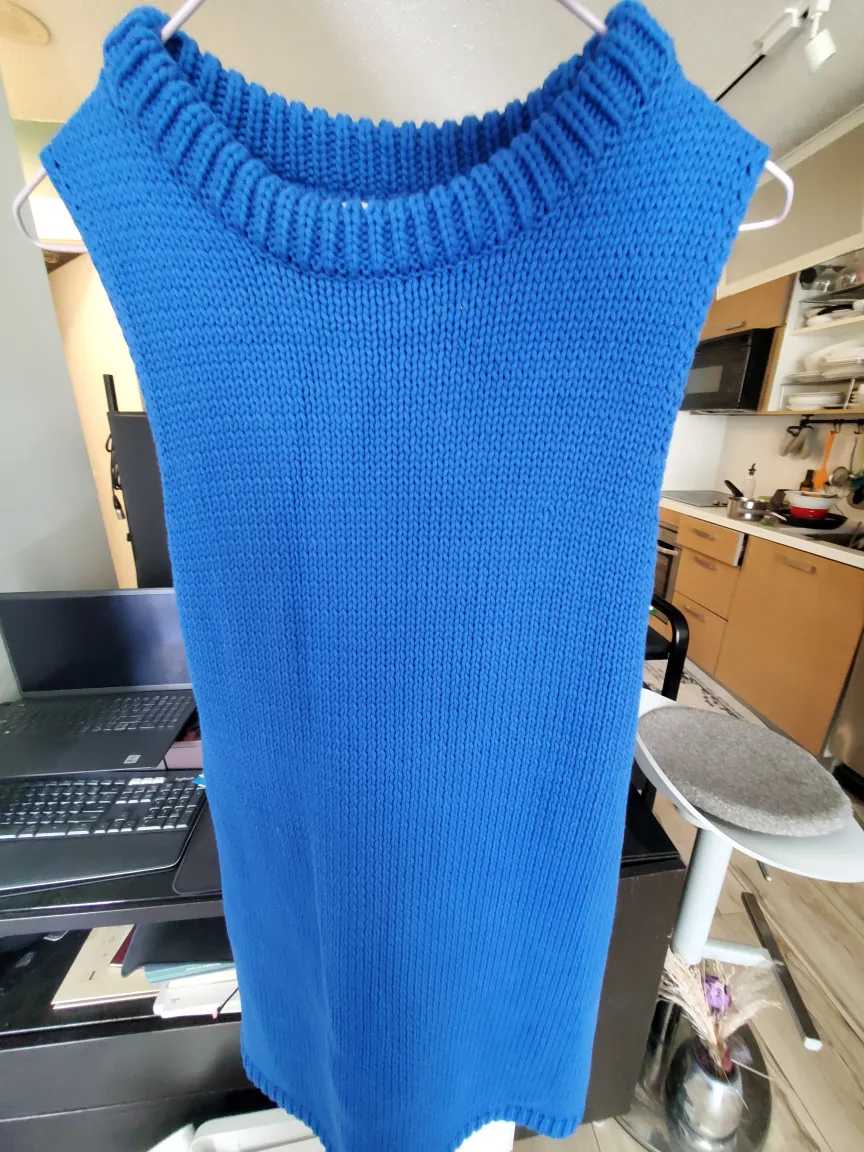 Zara Blue Knit Sweater Dress thumbnail