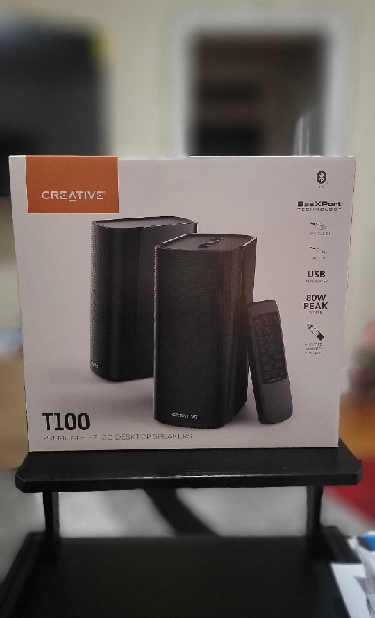Creative T100 Premium Hi-Fi 2.0 Desktop Speakers - New