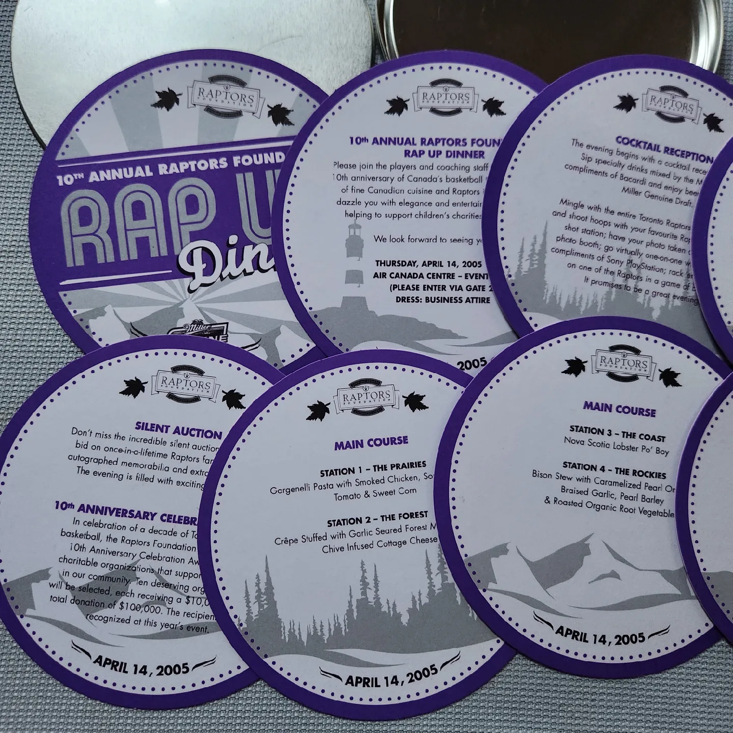 collectable Toronto Raptors 10th Anniversary diner invite 2005 image indicator(2)