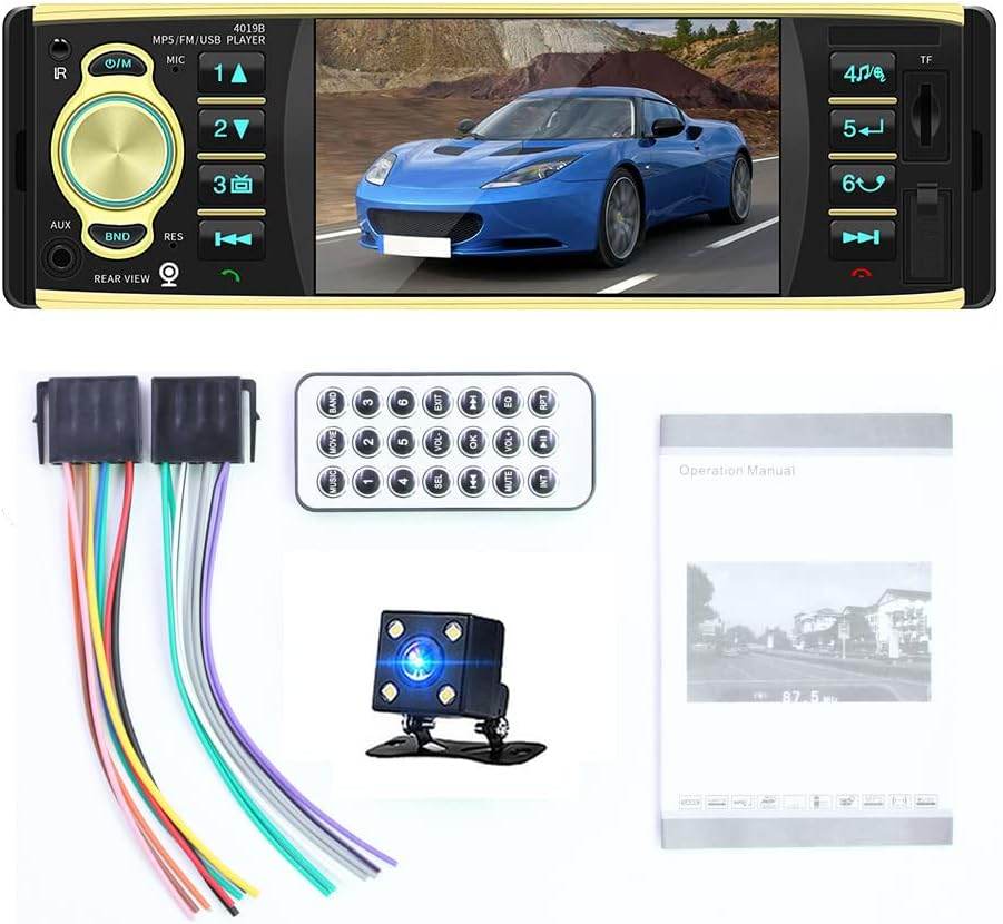 4.1 inch 1 Din Car Radio USB AUX FM Station Bluetooth
