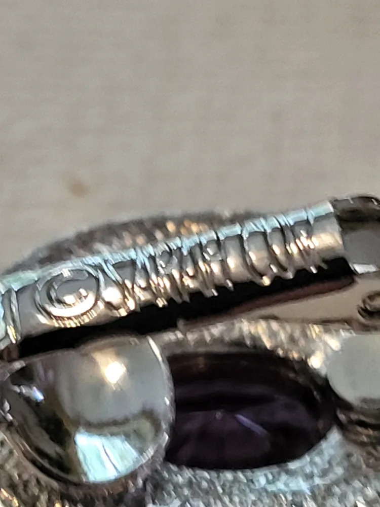 Vintage Sarah Coventry Purple Stone Necklace and Earring Set image indicator(7)