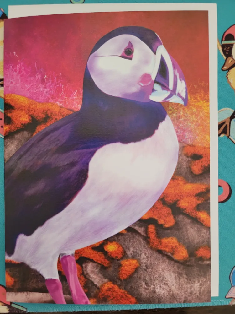 🥕 The Glow Oracle Puffin Card (set of 2) thumbnail