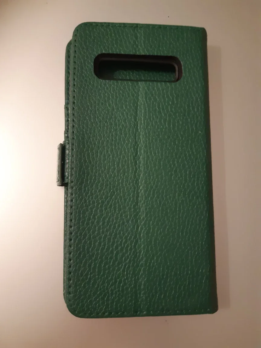 Green Leather Samsung Galaxy S10 Phone Case image indicator(3)