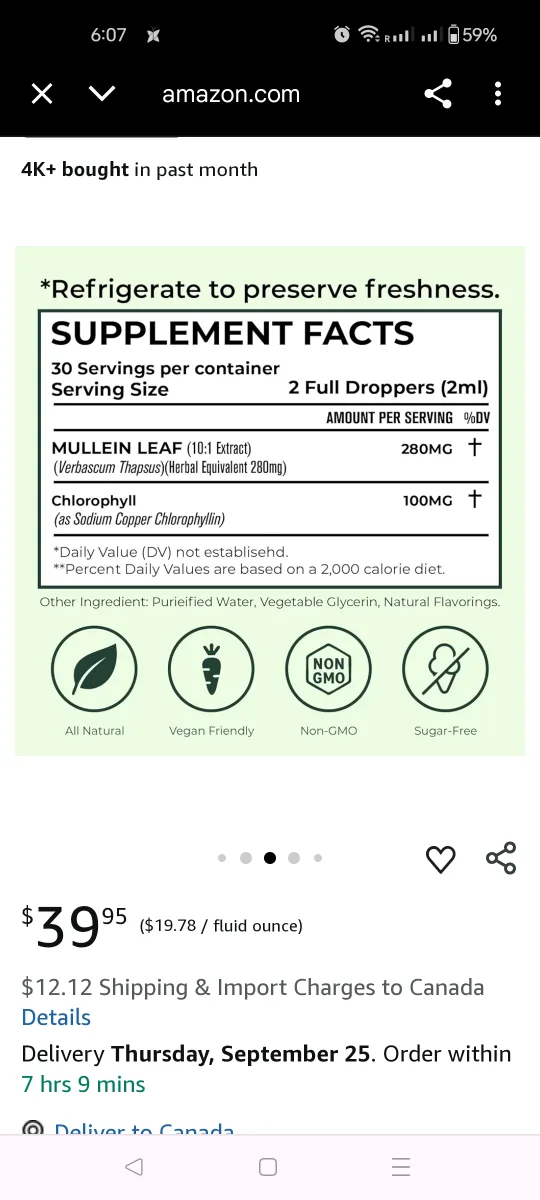 Betterbrand Mullein Leaf Extract - Better Lungs image indicator(4)
