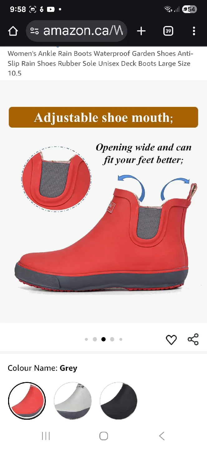 Jollywalk Ankle Rain Boots - Size 6.5 image indicator(2)