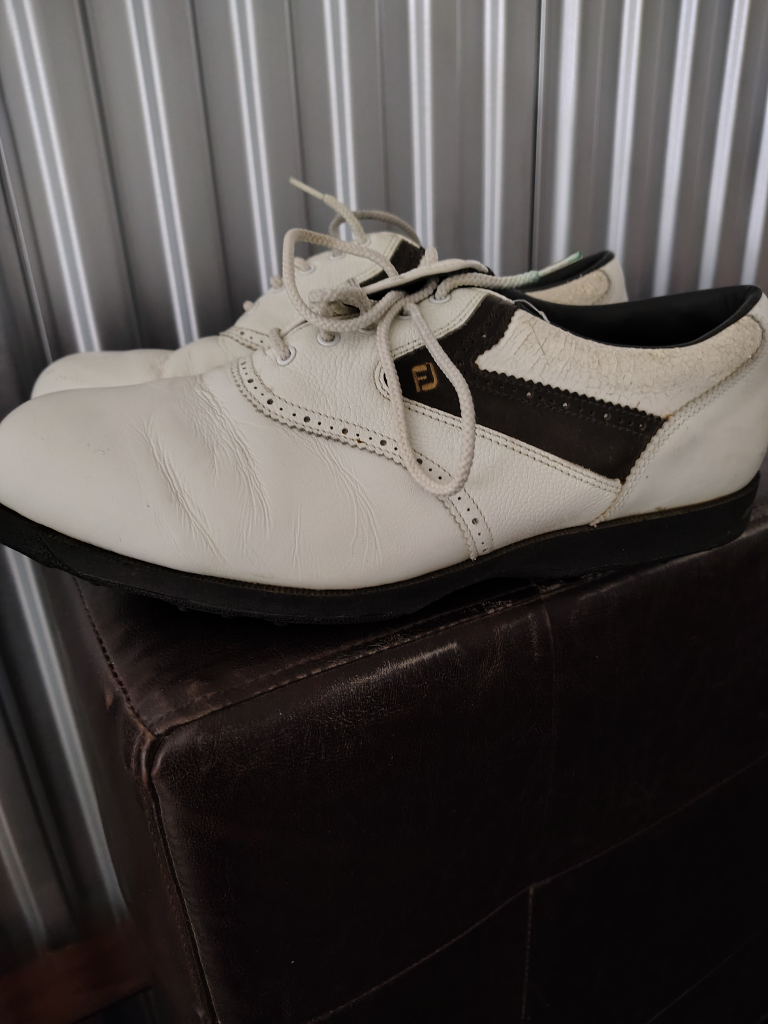 FootJoy Golf Shoes - White & Brown
