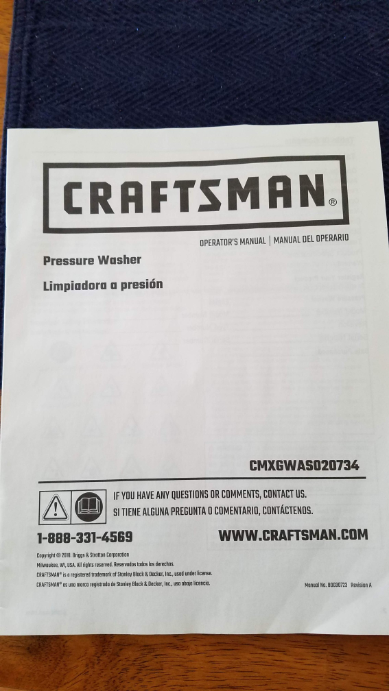 Craftsman 3000 PSI Pressure Washer - photo 2