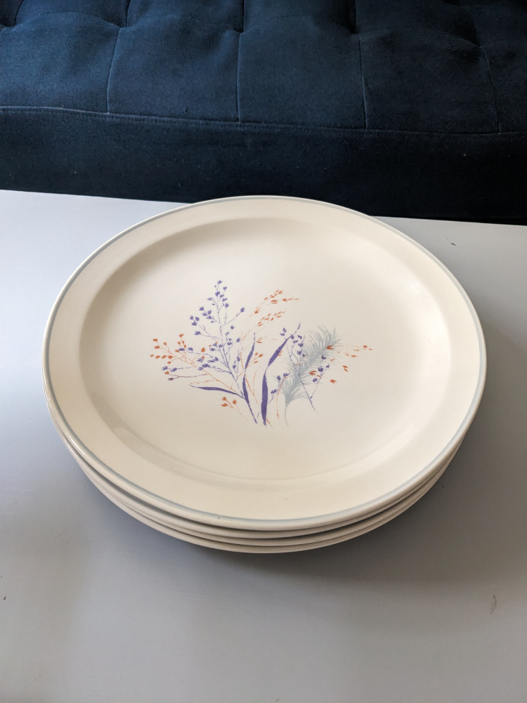 Free Vintage Whole Wheat Dinner Plates (Set of 4)
