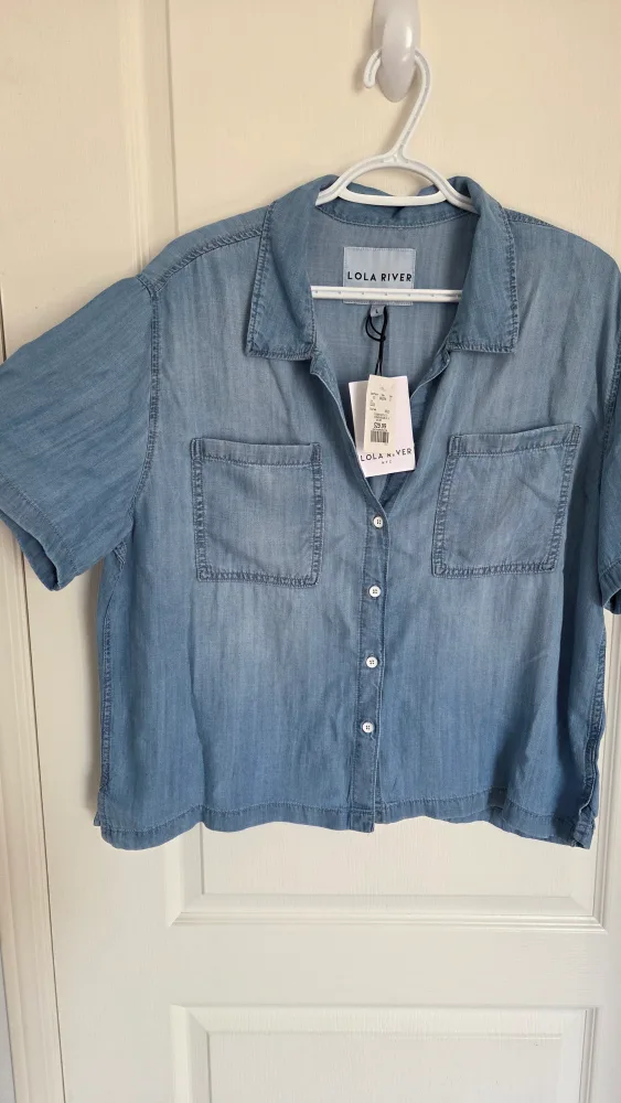 Lola River Denim Shirt - Size L - New with Tags! thumbnail