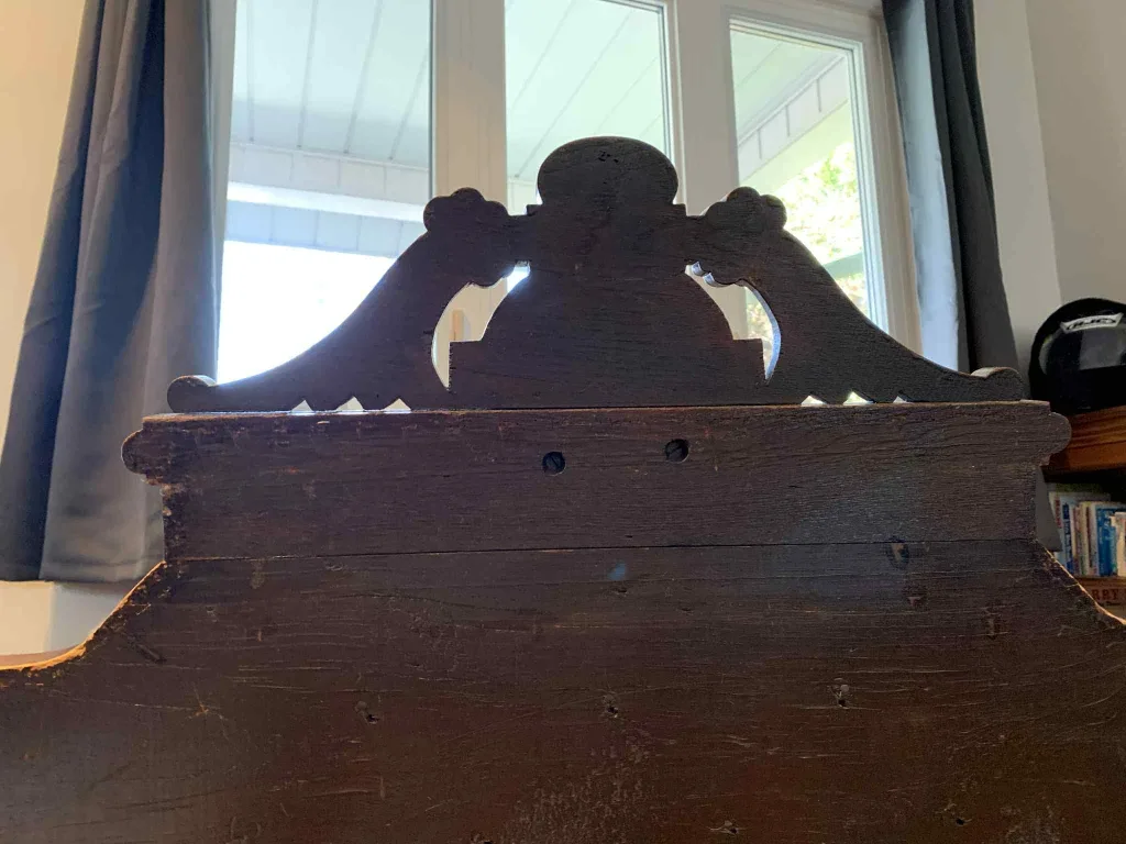 Antique blue velvet couch. Made in Toronto. image indicator(7)