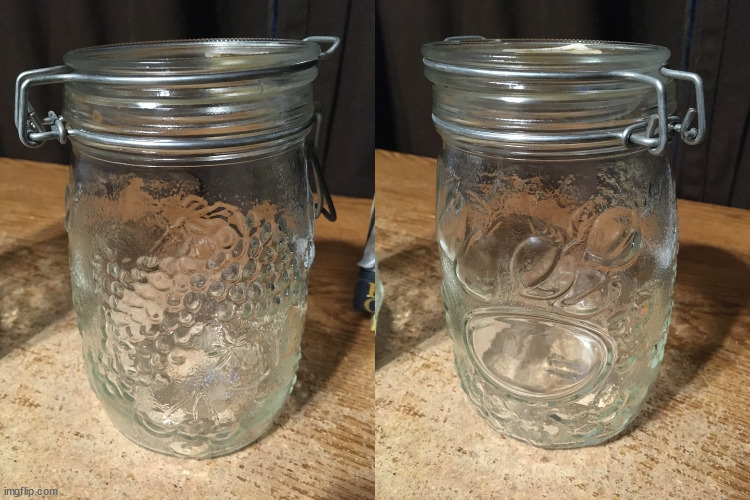two Wheaton Glass Mason jars 1L & 1.5L embossed fruits - photo 4
