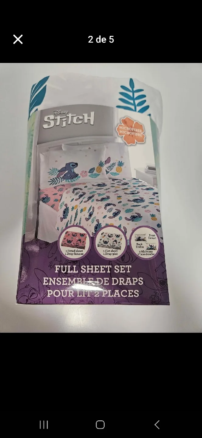Disney Stitch Full Sheet Set - New in Box! image indicator(3)