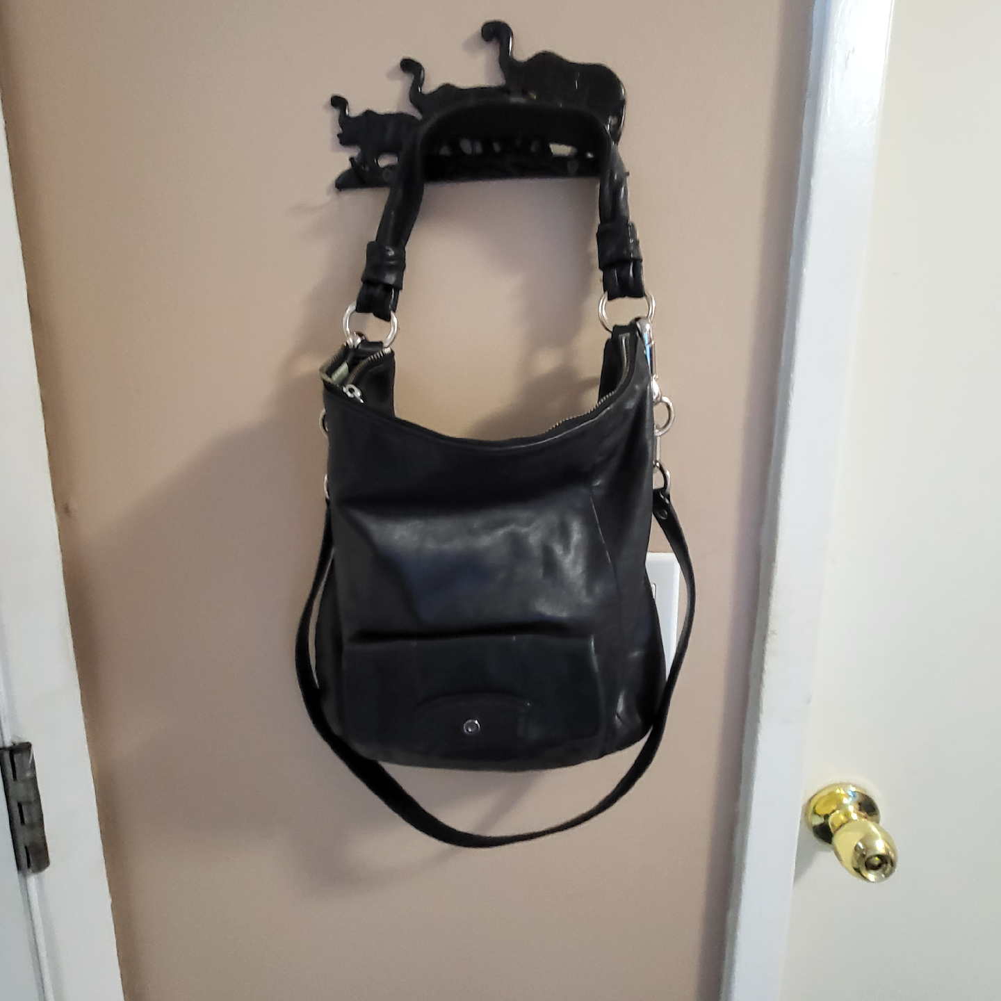 🥕Coach Black Leather Handbag Like New