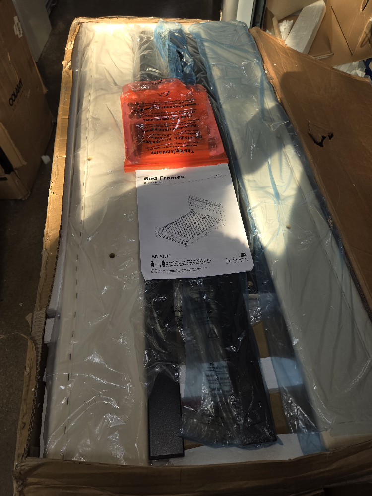 Rolanstar Twin Bed Frame with LED, Beige (New) - photo 3
