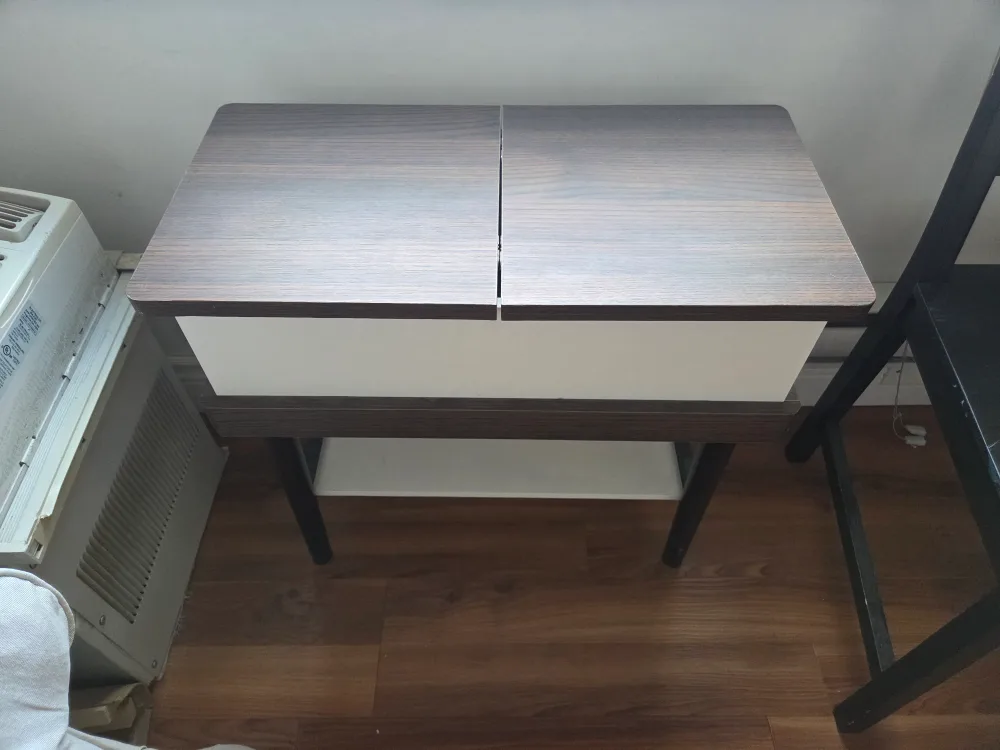 Flip top side table with storage drawer thumbnail