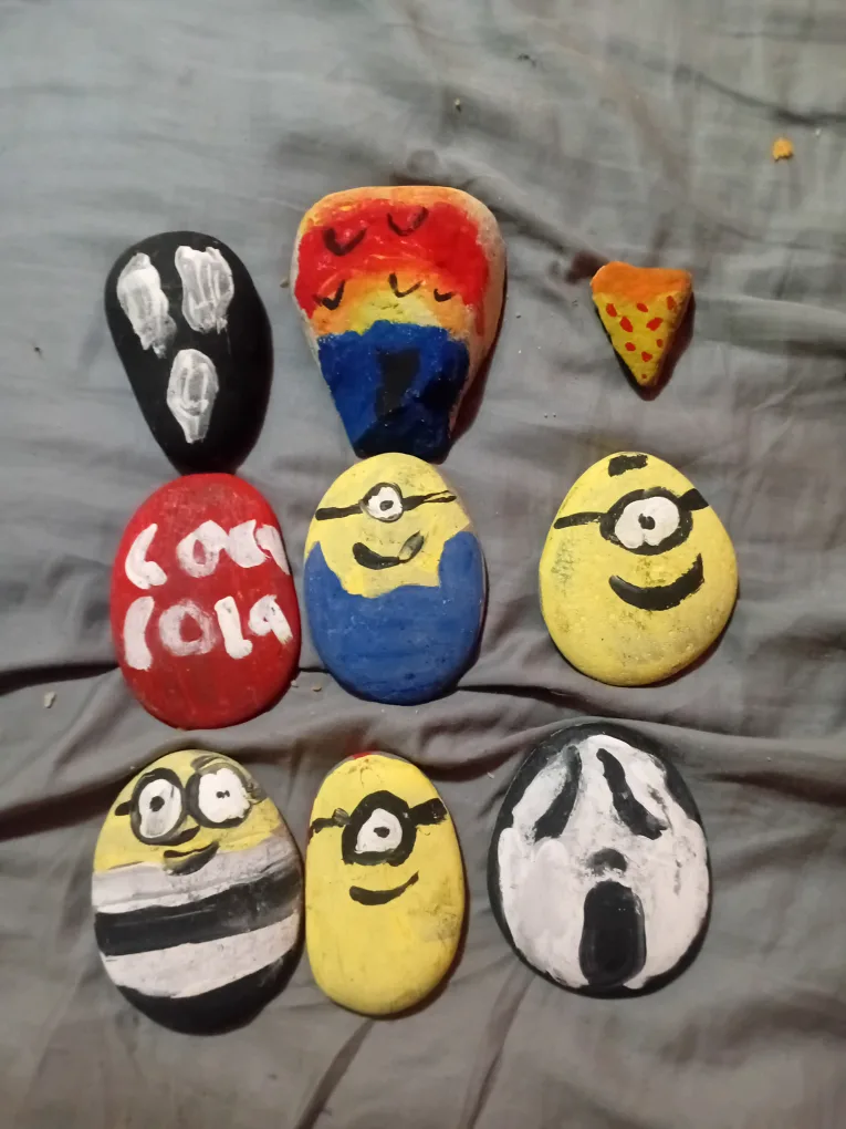 painted rocks set of nine thumbnail
