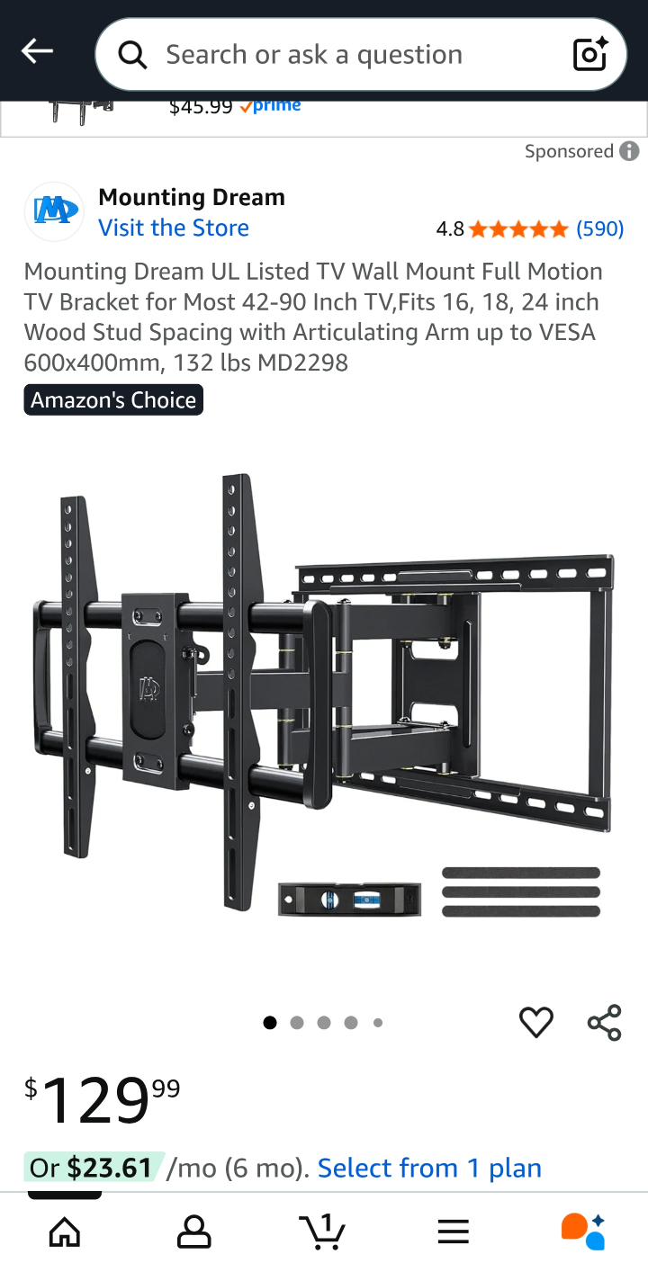 Mounting Dream MD2298 TV Wall Mount. 42"- 92" TV - photo 4