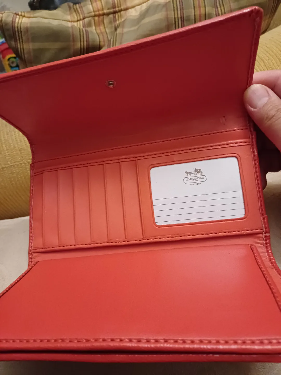 Coach SV/Vermilion Leather Wallet image indicator(4)