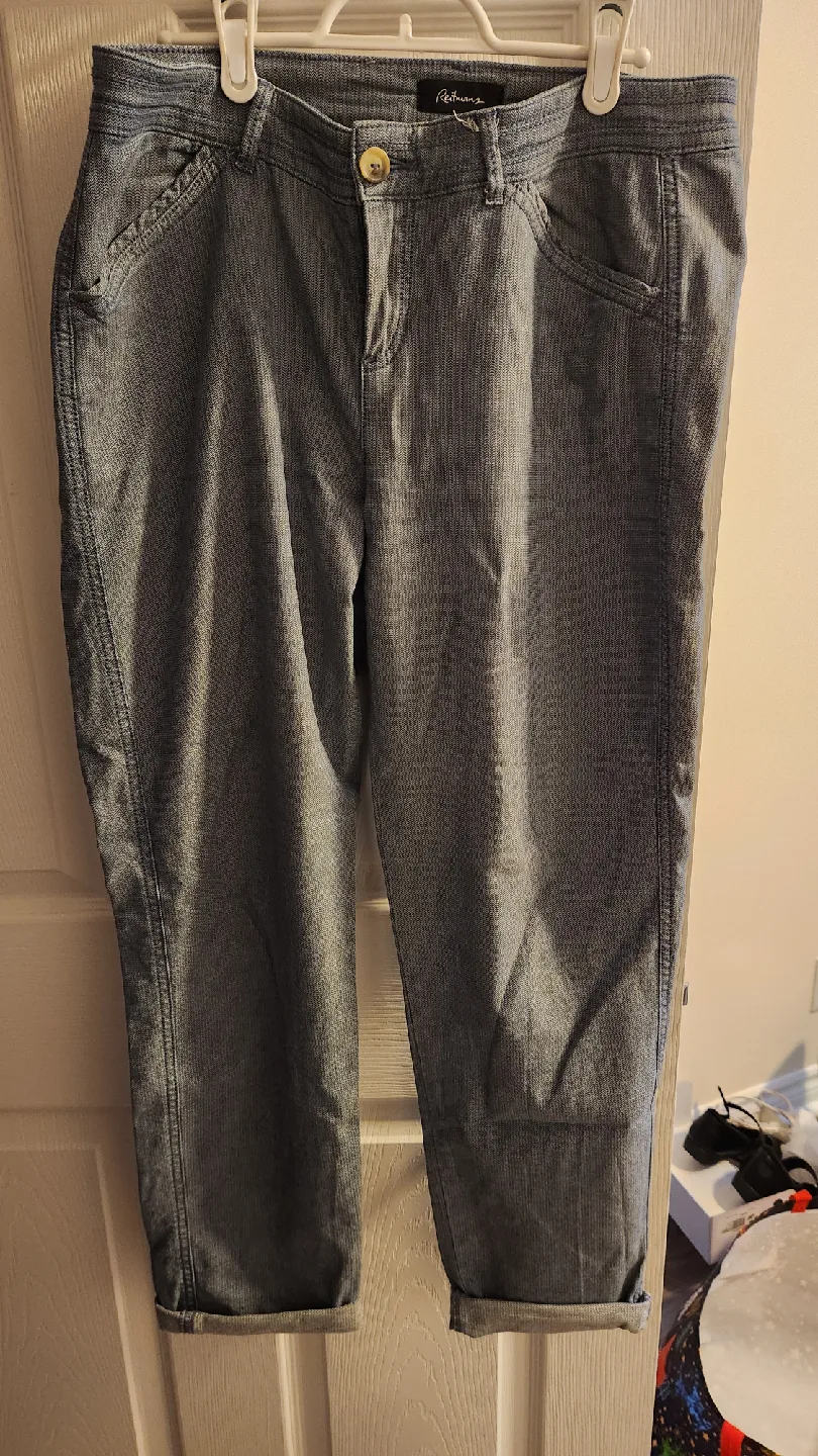 light blue ankle length pants thumbnail