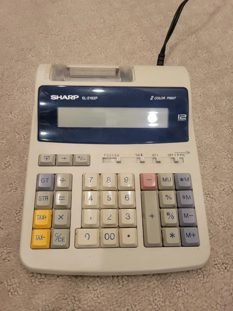 Sharp EL-2192P 12-Digit Calculator Adding Machine thumbnail