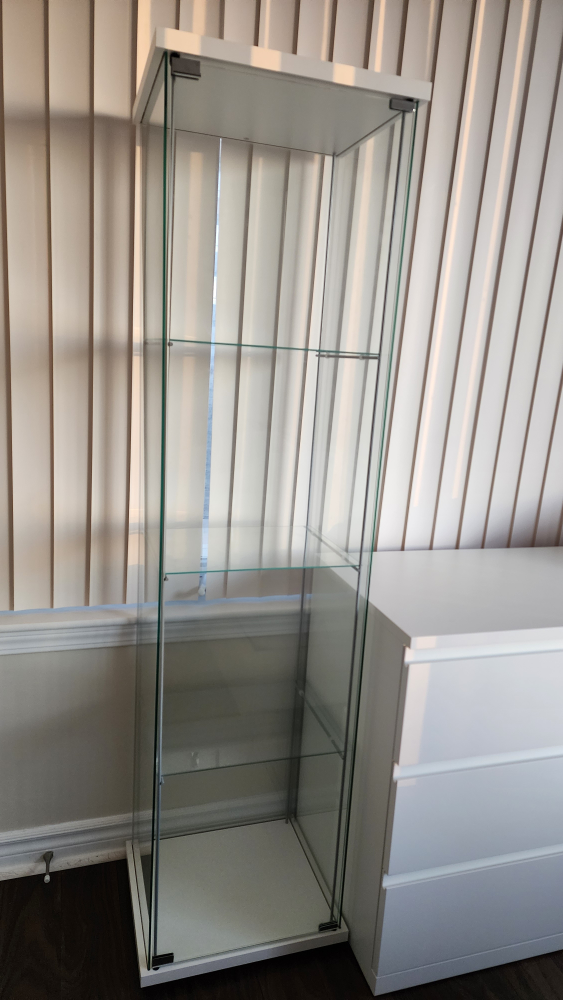 IKEA Detolf Glass Display Cabinet - White - Assembled - photo 5