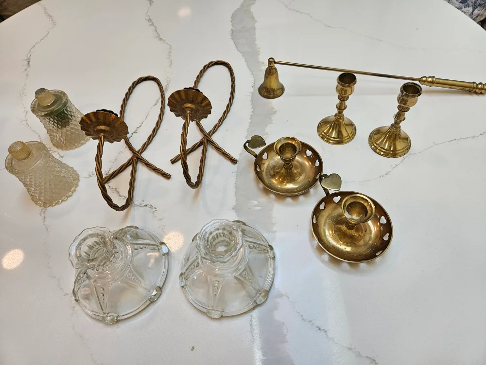 Clear Glass Candle Holders (Set of 2) image indicator(6)