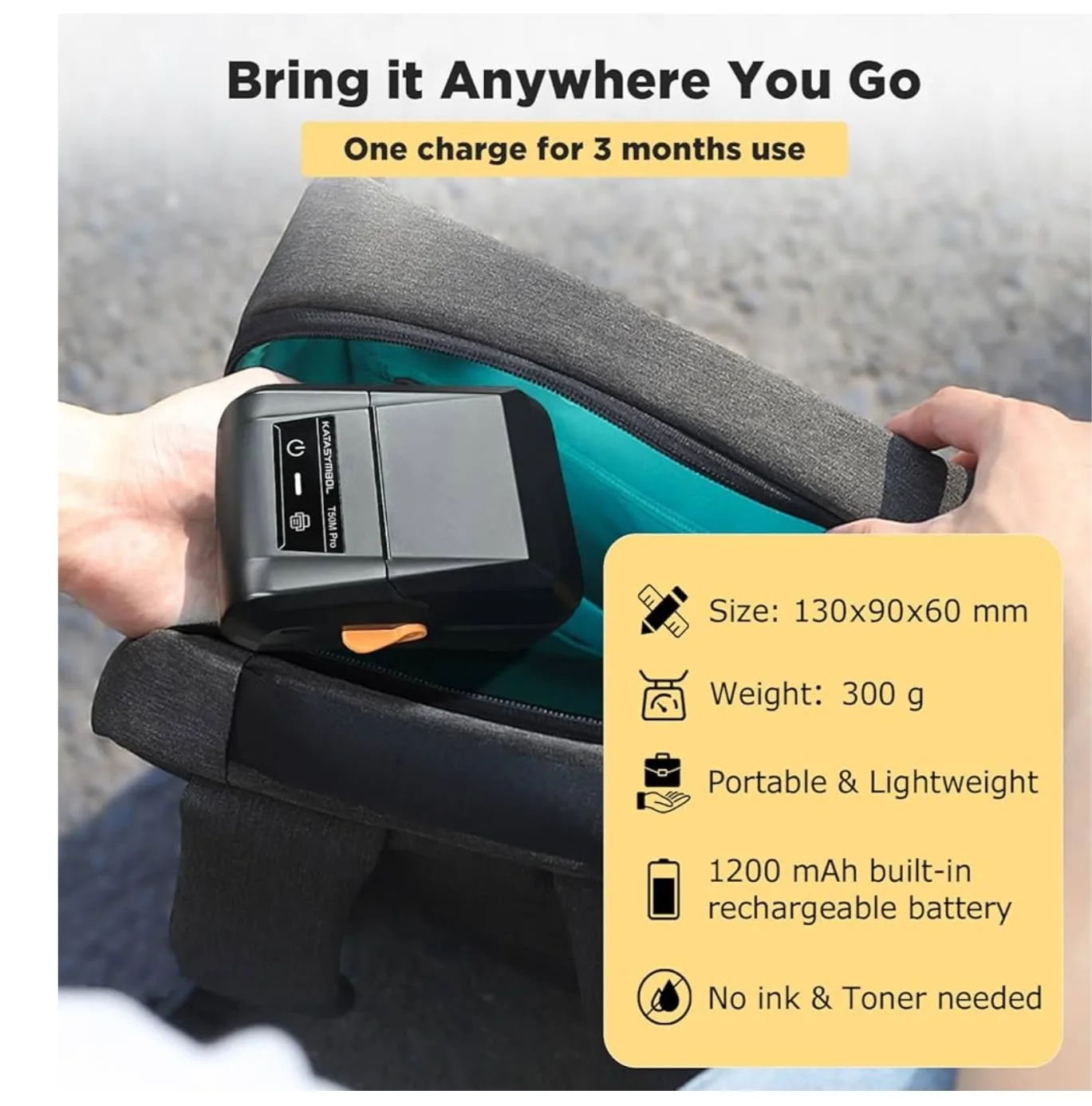 KATASYMBOL T50M Pro Thermal Label Printer - Portable image indicator(3)