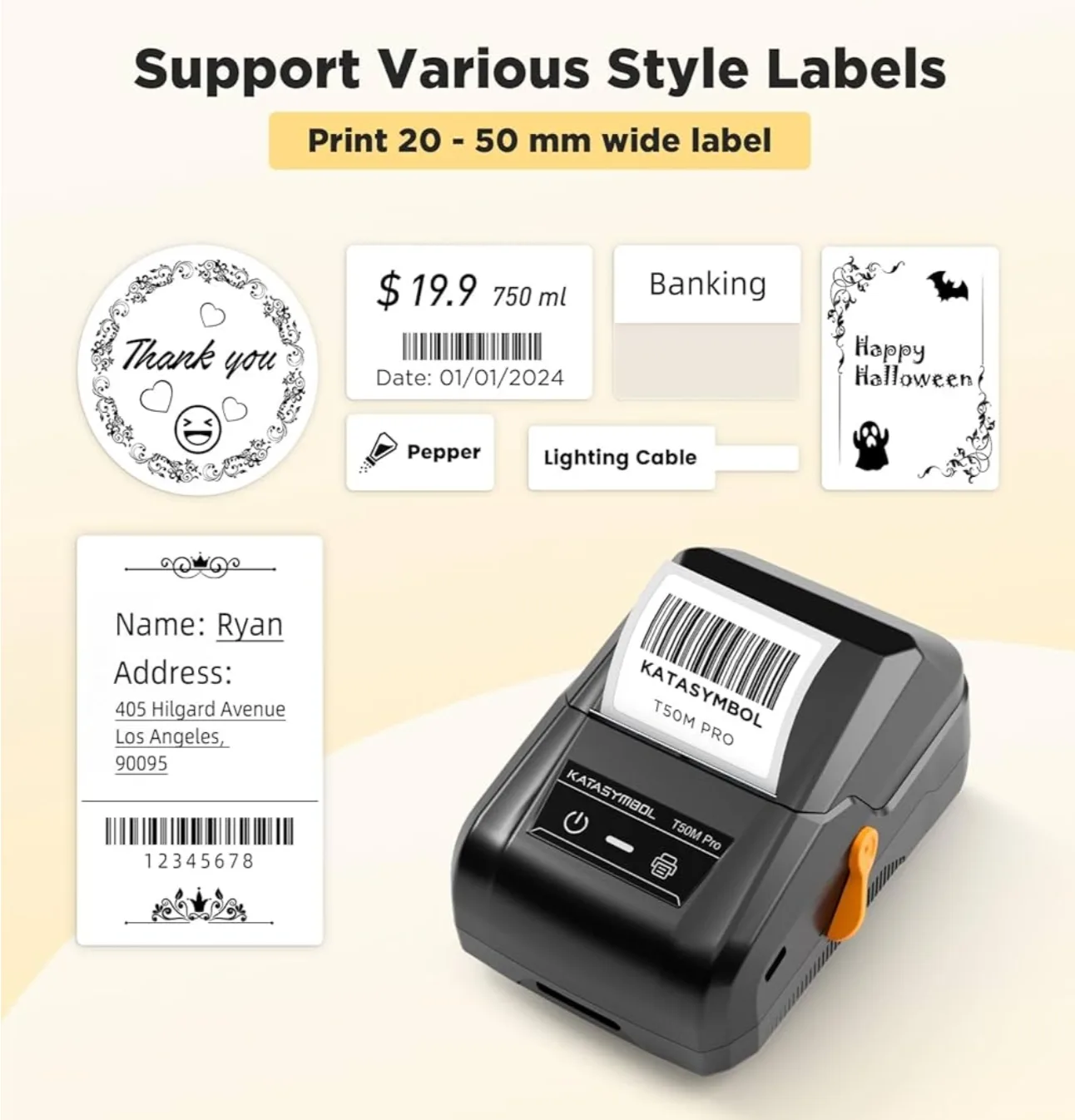 KATASYMBOL T50M Pro Thermal Label Printer - Portable image indicator(6)