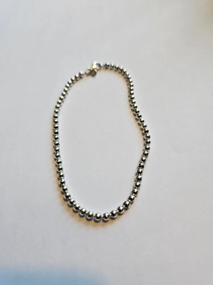 Miabella Italy Sterling Silver Bead Chain bracelet thumbnail