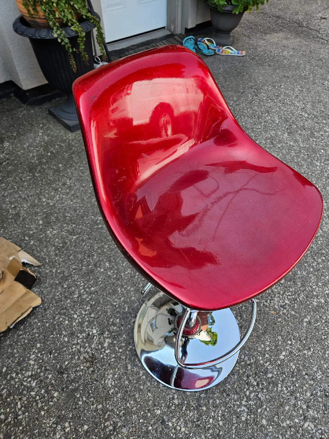 Red Swivel Bar Stool thumbnail