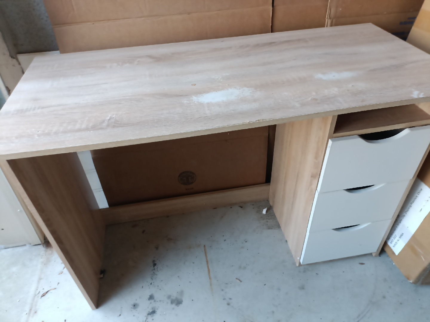 Wooden Desk with Drawers - photo 3