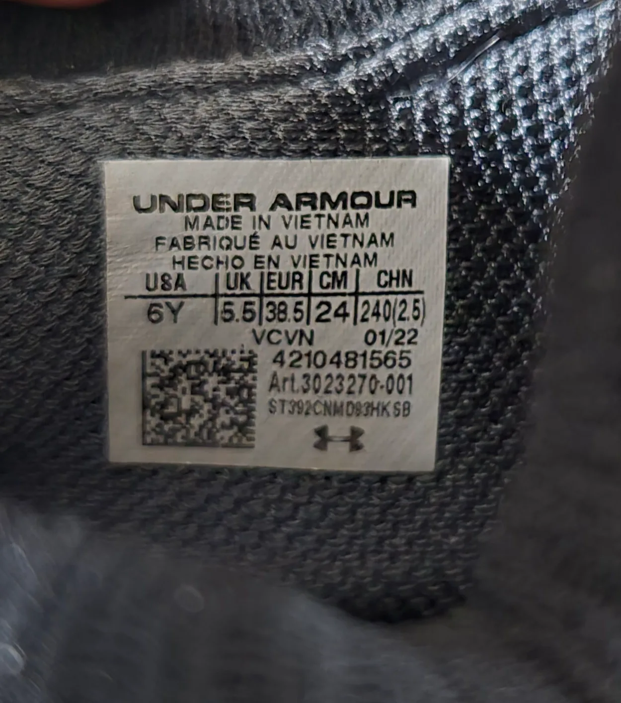 Under Armour Project Rock Training Shoes Size 6Y image indicator(5)