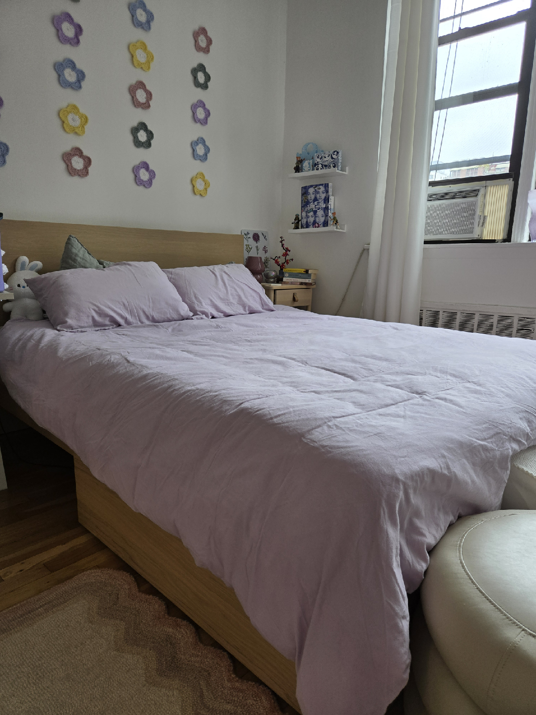 Ikea Malm Queen Bed Frame, Mattress, and under bed storage - photo 2