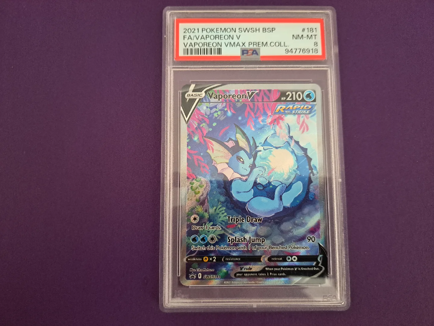 Vaporeon V Promo PSA Grade 8 thumbnail