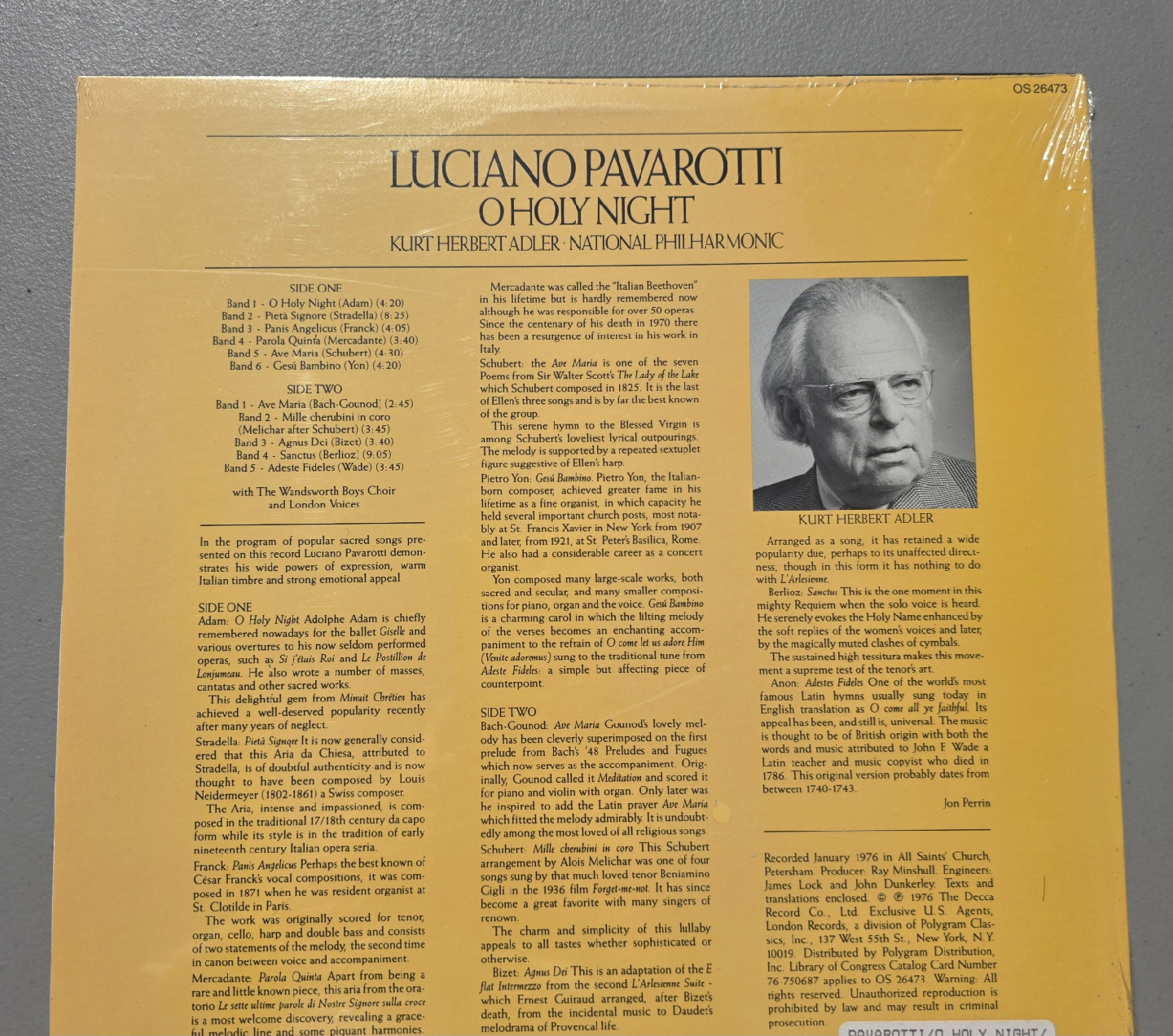 Luciano Pavarotti - O Holy Night Vinyl Record - photo 2