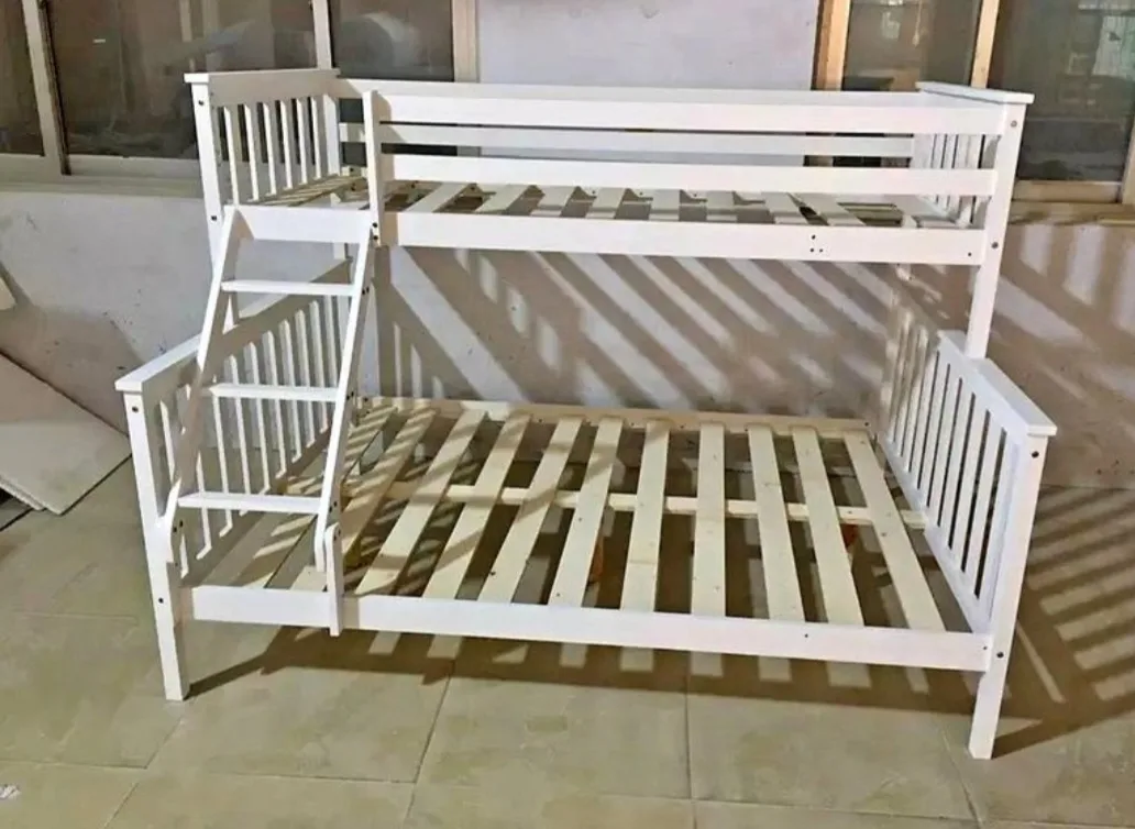 White Wooden Bunk Bed Frame thumbnail