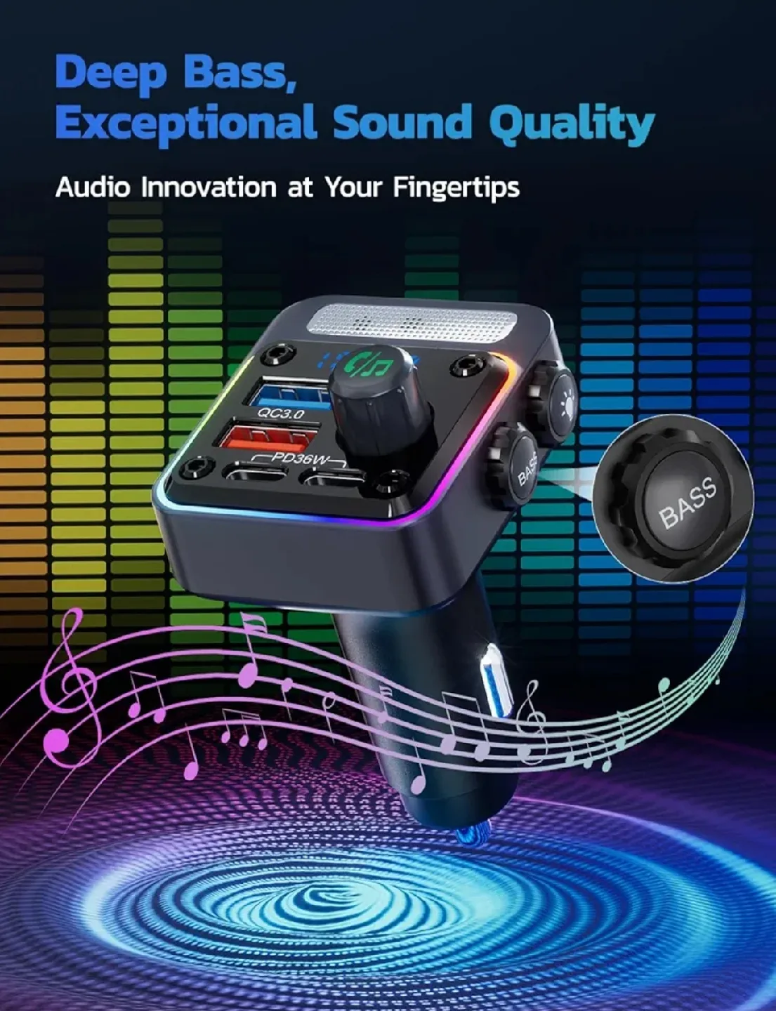 Bluetooth 5.3 Car Adapter image indicator(3)