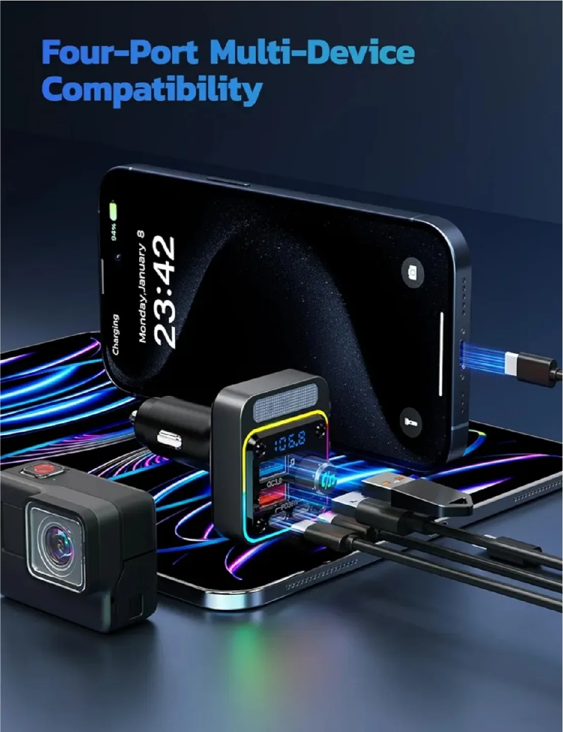 Bluetooth 5.3 Car Adapter image indicator(6)