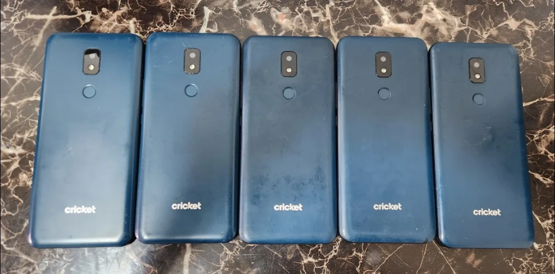Lot of 5 Cricket Wireless Android Icon 3 Phones image indicator(3)