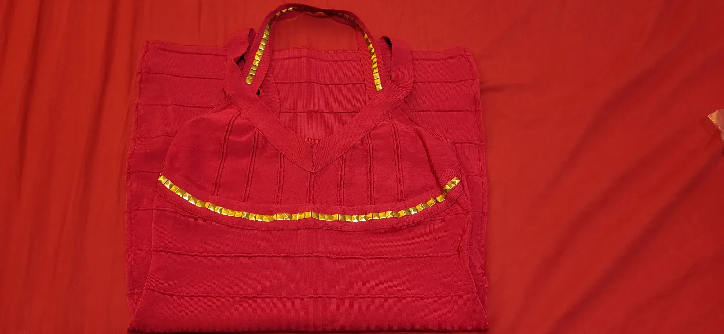 Red bandage dress size small image indicator(3)