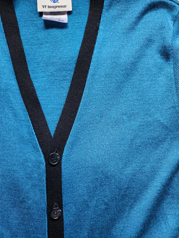 Vintage blue and black cardigan image indicator(3)