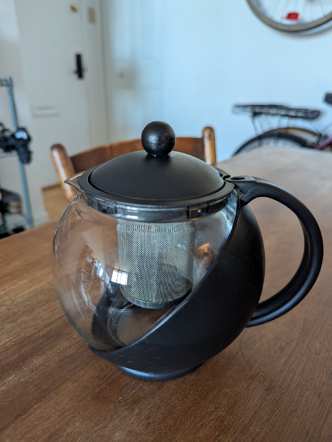 Glass Teapot with Infuser - Black 🥕