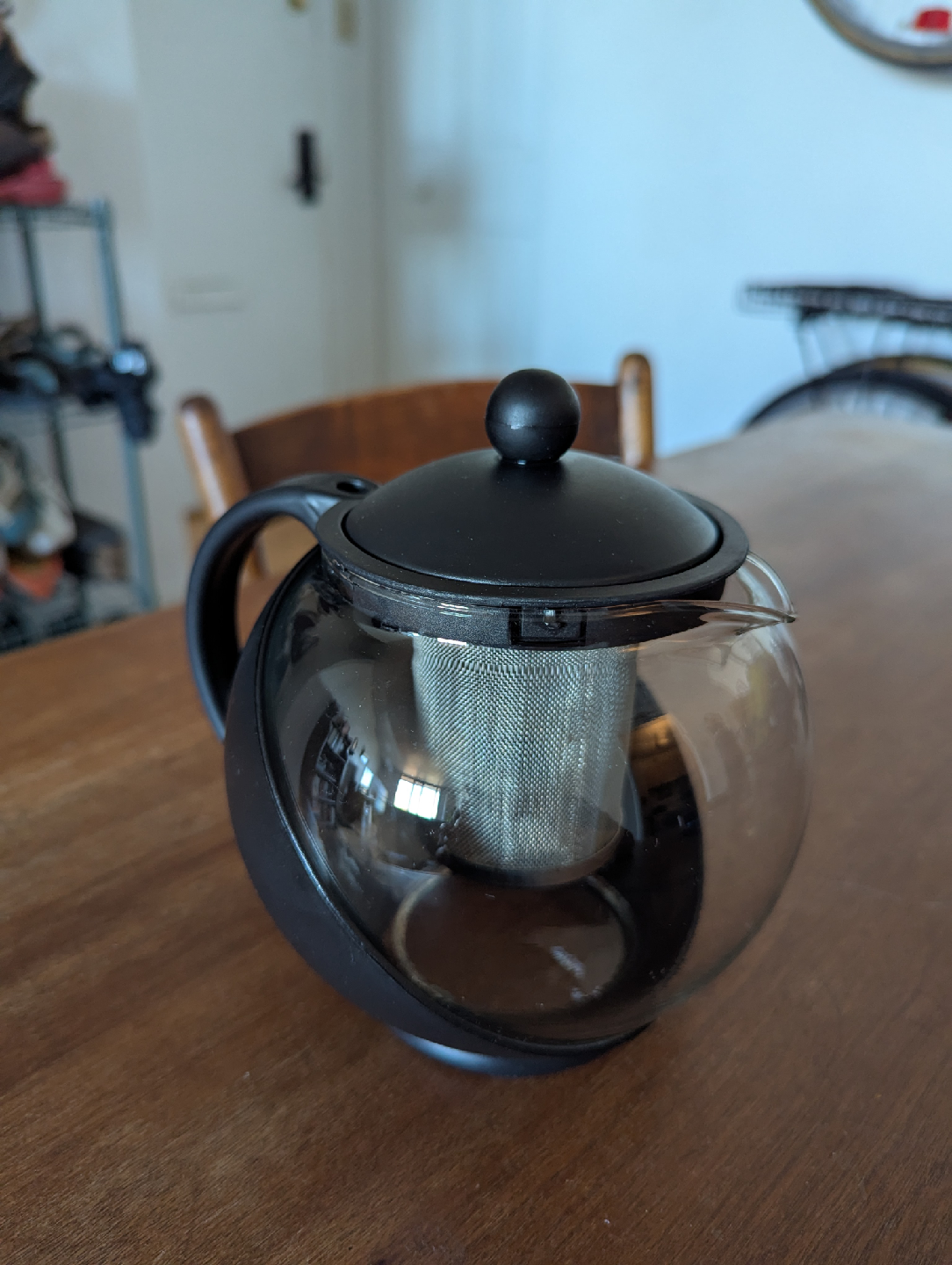 Glass Teapot with Infuser - Black 🥕 - photo 2