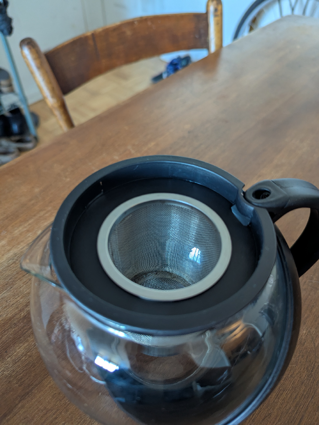 Glass Teapot with Infuser - Black 🥕 - photo 3