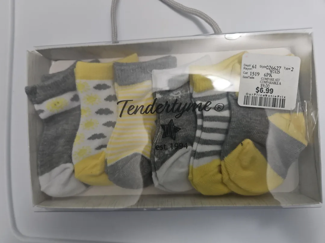 Tendertyme Baby Socks - 6 Pairs, 0-6 Months image indicator(3)