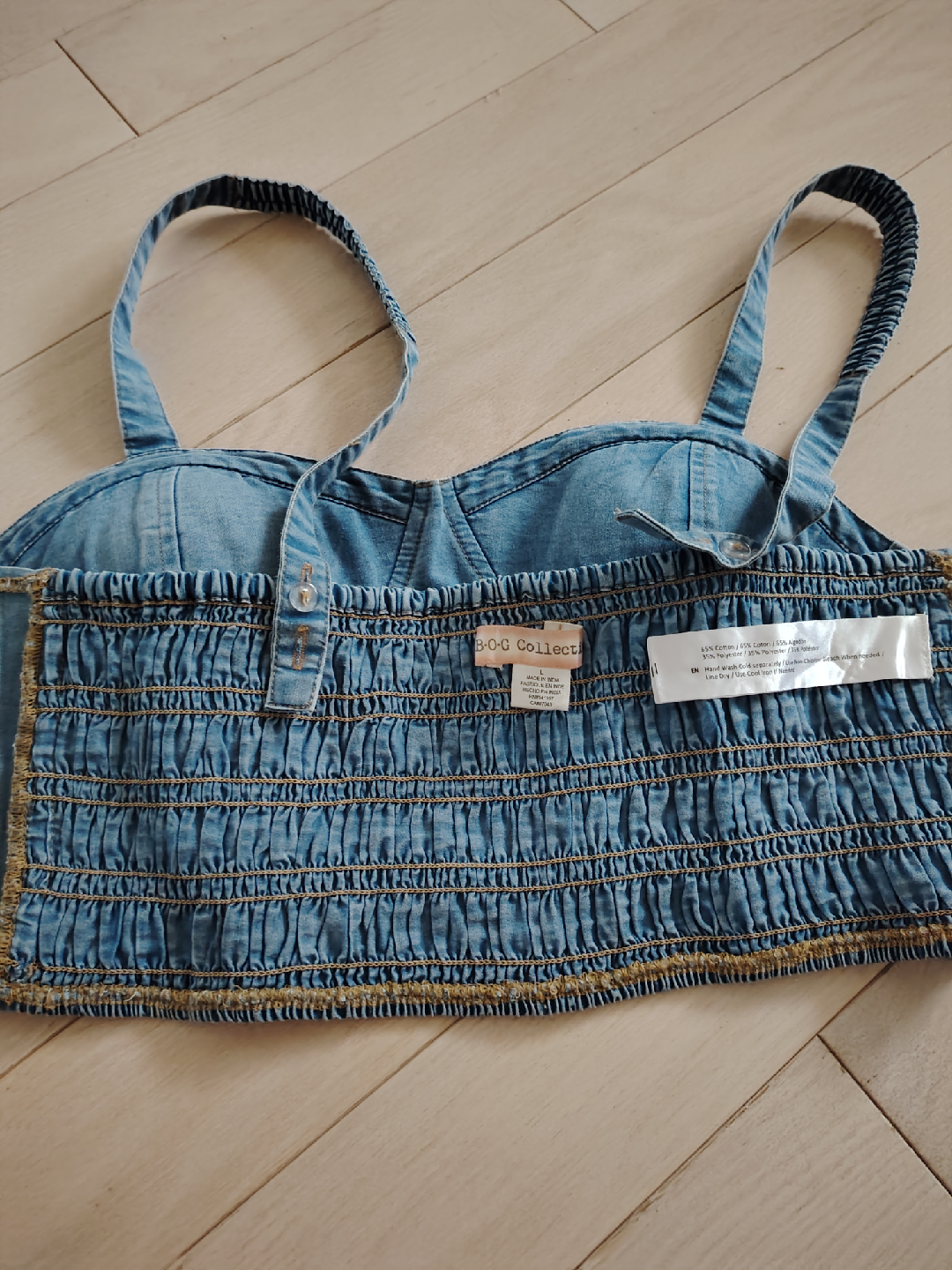 B.O.G Collect Denim Bustier - Size L - photo 5
