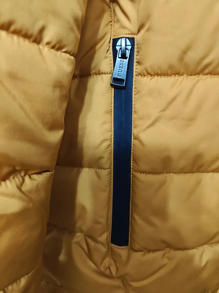 Guess Puffer Jacket - Size L - Mustard Yellow image indicator(4)