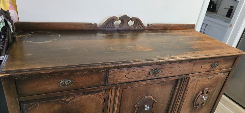 Antique Wooden Buffet Sideboard - photo 2